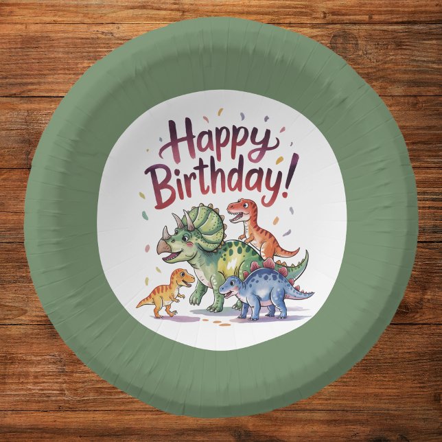 Fun Dinosaur Birthday  Paper Bowls (Creator Uploaded)