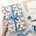 Fun Dinosaur Parade Kid's Birthday Wrapping Paper