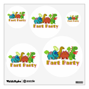 Fun Dinosaurs Farting  Wall Decal