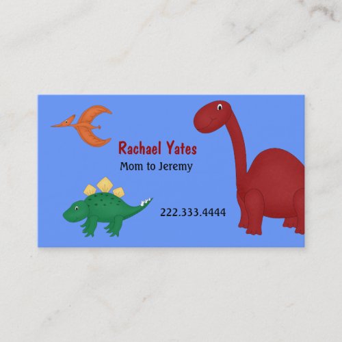 Fun Dinosaurs Mommy Card