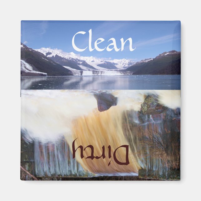 Fun Dirty Waterfall Dishwasher Magnet (Front)