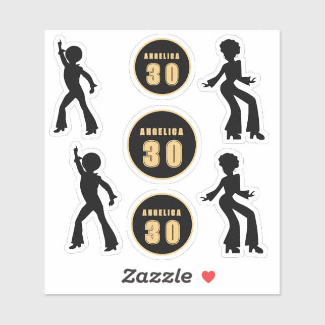 Fun Disco Birthday custom Sticker (Sheet)