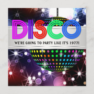 Fun Disco Party Invitations