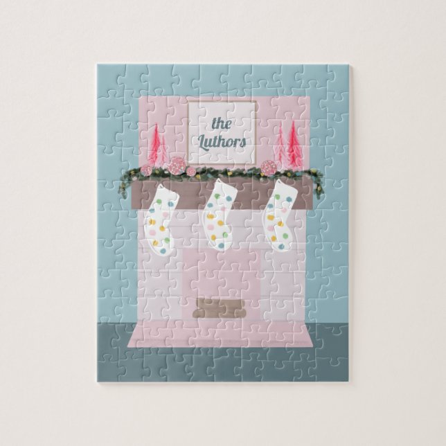 Fun Disco Pink Girls Custom Christmas  Jigsaw Puzzle (Vertical)