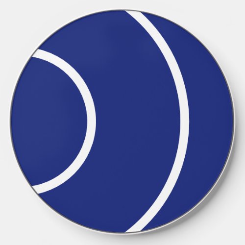Fun Distinctive Bold Navy Blue White Signal Waves Wireless Charger