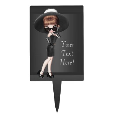 Black Gold High Heel Shoe Cake Topper Zazzle Com
