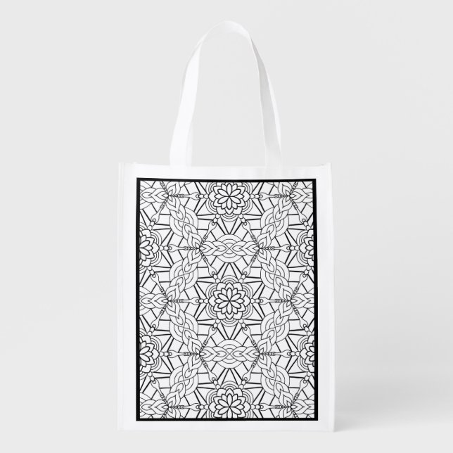 Fun DIY Adult Coloring Art Supplies Bag (Front)