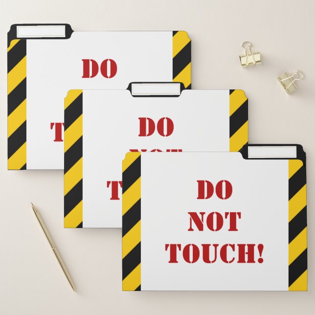 Fun "DO NOT TOUCH!" File Folder Set (Set)