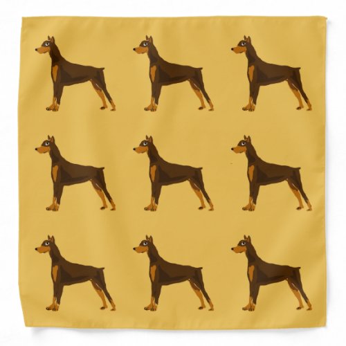 Fun Doberman Pinscher Dog Art Bandana