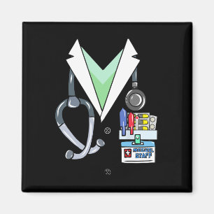 Fun Doctor White Lab Coat Costume Halloween Doctor Magnet