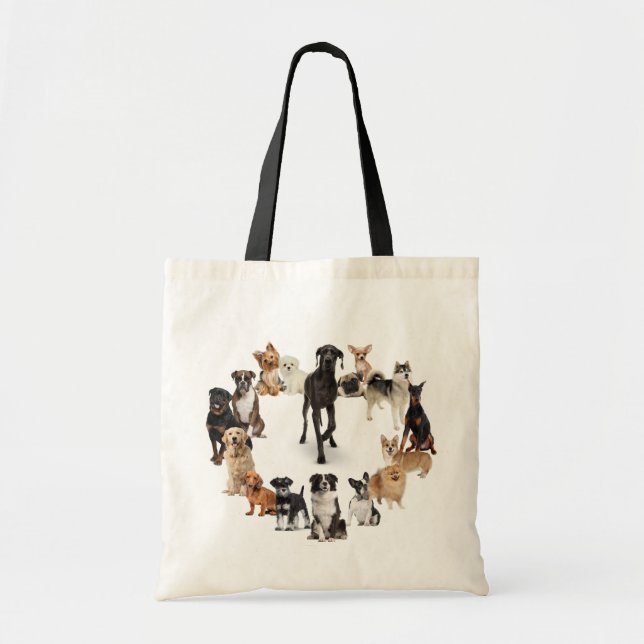 Fun Dog Breed Pet Animals Dog   Tote Bag (Front)