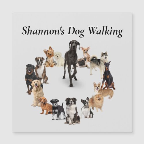 Fun Dog Breed Pet Animals Dog Walking Postcard