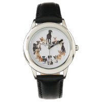 Fun Dog Breed Pet Animals Large Clock Pocket Watch