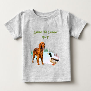 Fun Dog Duck Besties Animals  Baby T-Shirt