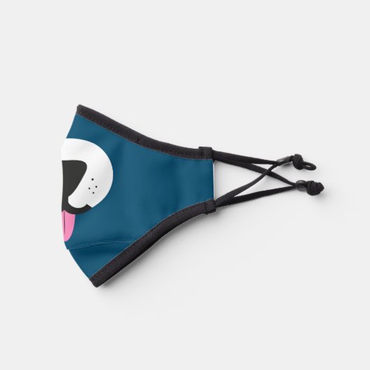 Fun Dog face with nose and tongue pet lover Premium Face Mask (Left)