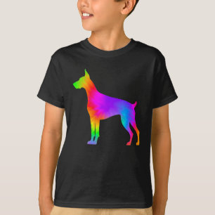 Fun Dog Lover Owner Tie Dye Doberman Pinscher  T-Shirt