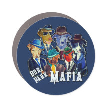 Fun Dog Park Mafia Car Magnet