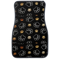 Fun Dog paw print pattern accessories Dog walker Car Mat