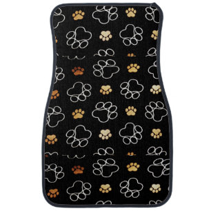 Fun Dog paw print pattern accessories Dog walker Car Mat