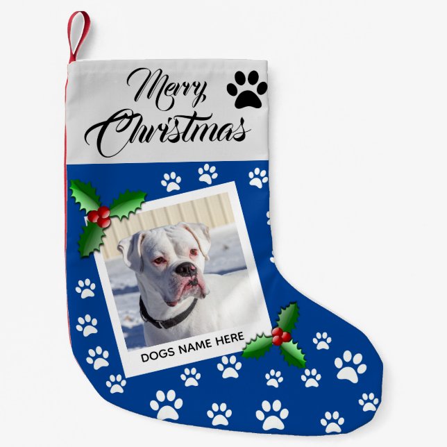 Fun Dog Photo, Christmas Gift Small Christmas Stocking (Front)