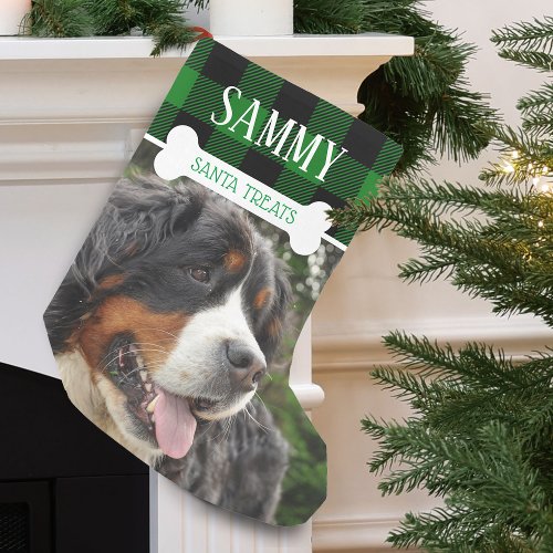 Fun Dog Photo Name Personalized Small Christmas Stocking