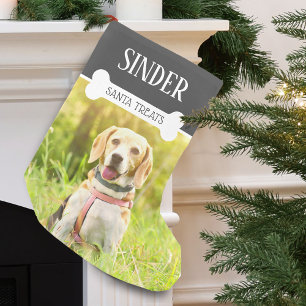Fun Dog Photo Personalized Small Christmas Stocking