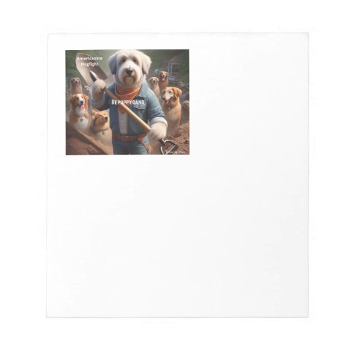 Fun dog politics notepad