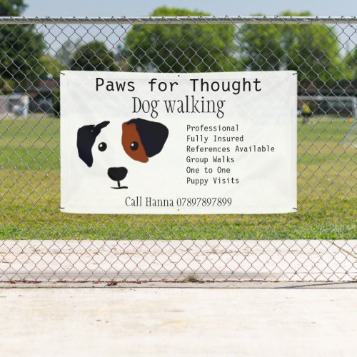 Fun Dog Walking Dog Grooming Business Banner