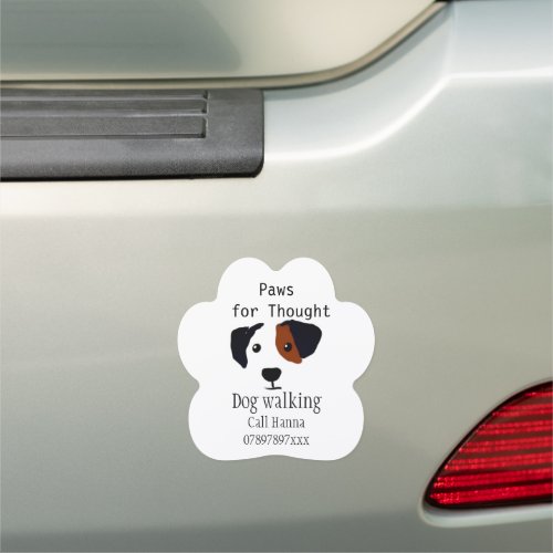 Fun Dog walking Dog Grooming Business Car Magnet