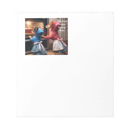 Fun dogs in kitchen notebook notepad