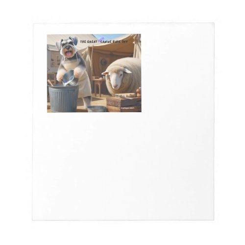 Fun dogs in kitchen notepad