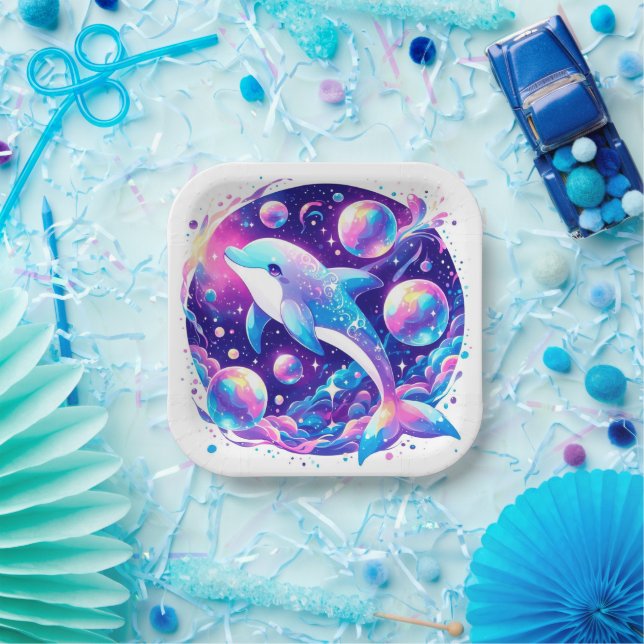 Fun Dolphin Baby Shower Paper Plates (Party)