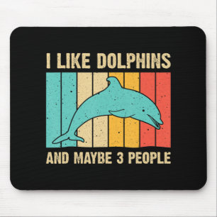 Fun Dolphin Design For Men Women Dolphin Lover Bel Mouse Pad