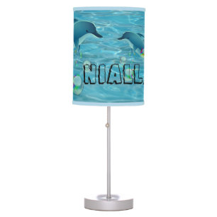 Fun Dolphins and Bubbles Table Lamp