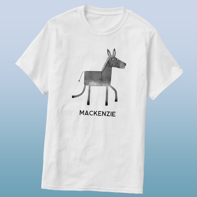 Fun Donkey Personalized T-Shirt (Fun personalized custom name donkey t-shirt)