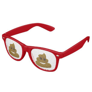 Fun Don't Give A Poop Emoji Retro Sunglasses