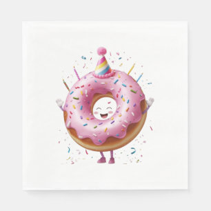 Fun Donut Birthday Party Paper Napkins