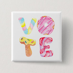 Fun Donuts and Candy Go Vote Button