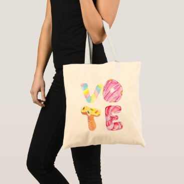 Fun Donuts and Candy Go Vote Tote Bag