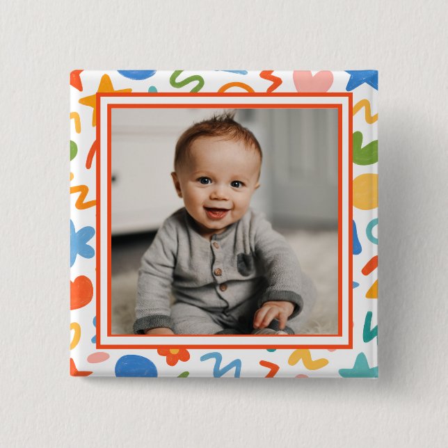 Fun Doodle Baby Photo Button (Front)