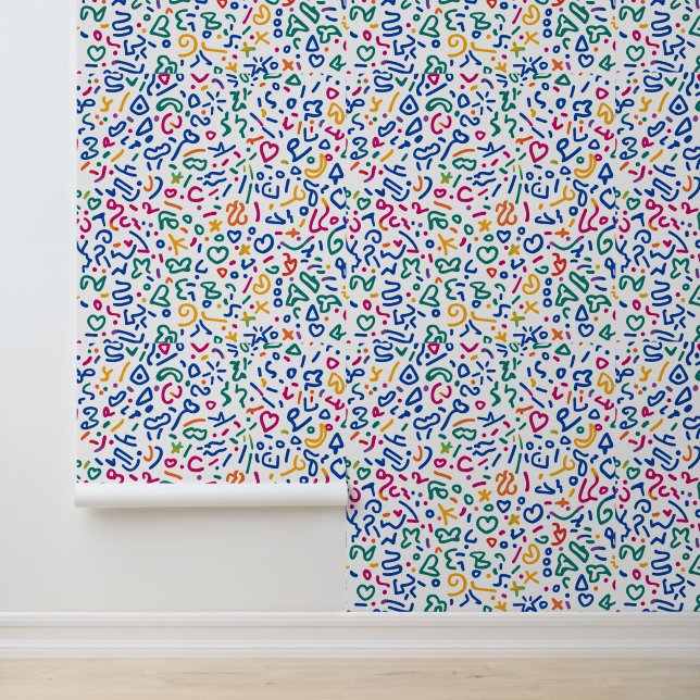 Fun doodle colorful vibrant shapes  wallpaper  (Application)