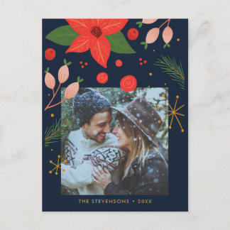 Fun Doodle Floral | Photo Holiday Card
