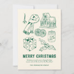 Fun Doodle Non-Photo Christmas Holiday Card