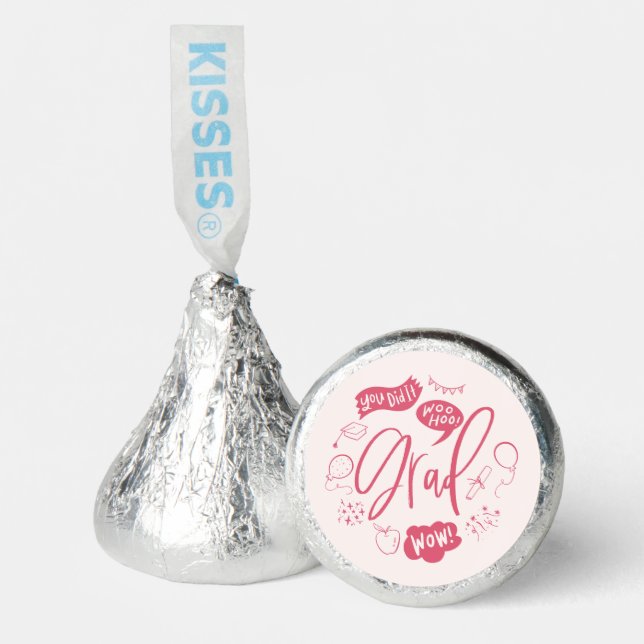 Fun Doodle Pink Grad Party  Hershey®'s Kisses® (Front)