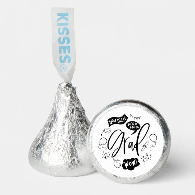 Fun Doodle White Grad Party  Hershey®'s Kisses® (Front)