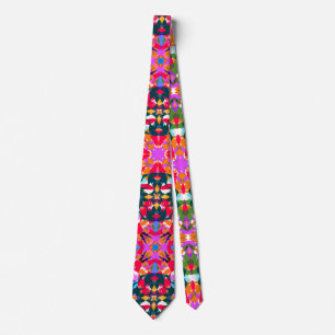 Fun Dopamine Dressing Positivity Pattern Colourful Neck Tie