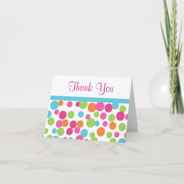 Fun Dots Thank You Card (Front)