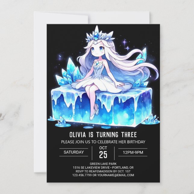 Fun Dreamy Princess Birthday Invitation (Front)
