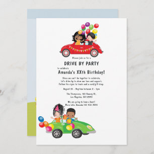 Fun Drive By Birthday Party Invitation