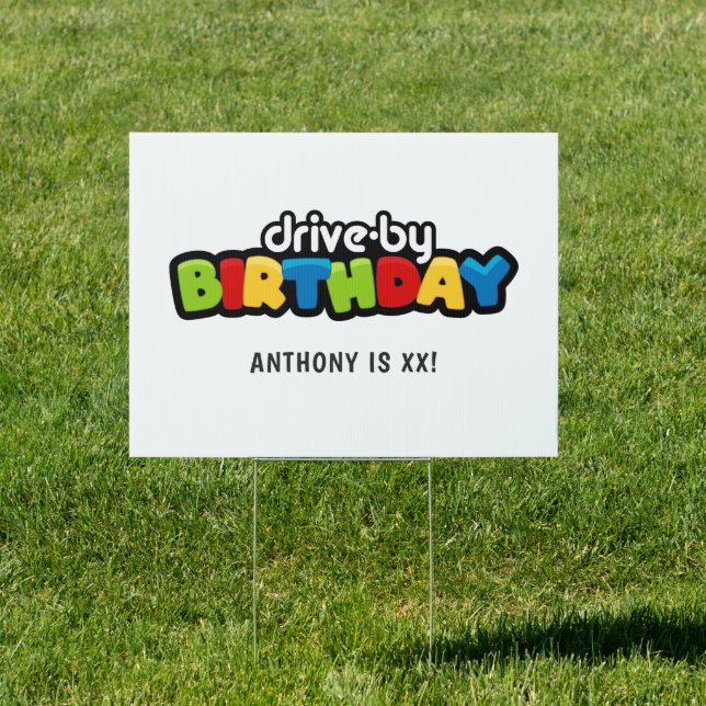 Fun Drive By Birthday Party Sign (Insitu)